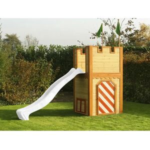 AXI Arthur Playhouse Brown/Red - White Slide white/brown 291.0 H x 110.0 W x 319.0 D cm