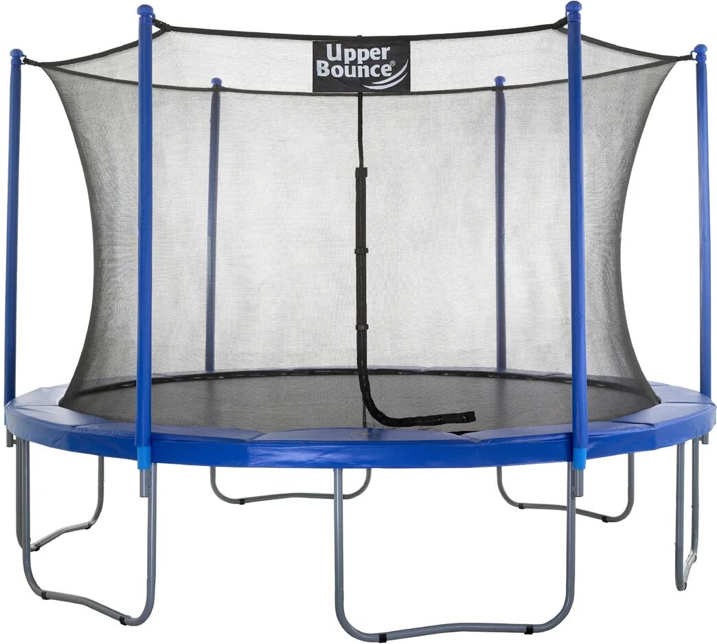 Upper Bounce UpperBounce 12' Large Trampoline and Enclosure Set, Garden Outdoor Trampoline with Safety Net, Mat, Pad blue 8.16 H x 12.0 W x 12.0 D cm