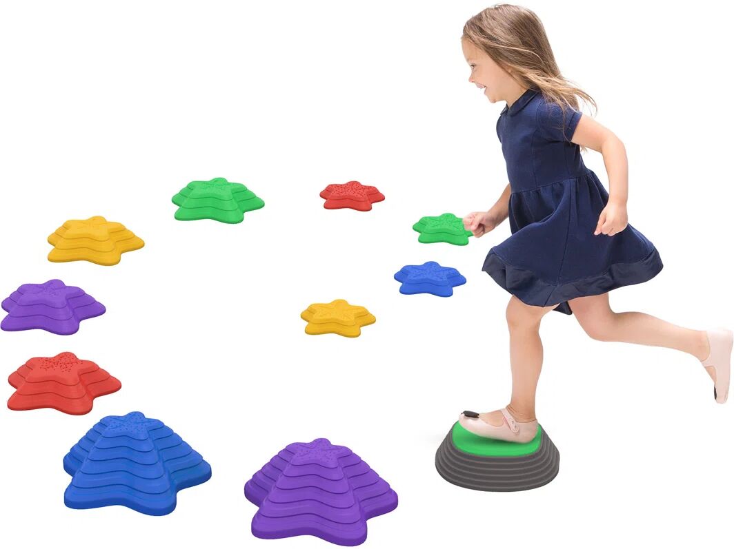 Freeport Park Multicoloured Balance Stepping Stones 36.5 X 36.5 X 16 Cm red 16.0 H x 36.5 W x 36.5 D cm