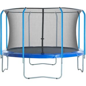 Upper Bounce Trampoline Replacement Enclosure Surround Safety Net for 14ft Frame, Top Metal Ring using 8 Bent Poles black 180.0 H x 427.0 W x 427.0 D cm