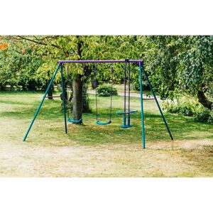 Plum Double Swing Set blue 183.0 H x 178.0 W x 268.0 D cm