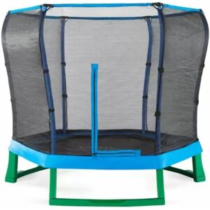 Plum 7' Backyard: Above Ground Trampoline with Safety Enclosure blue 190.0 H x 220.0 W x 220.0 D cm