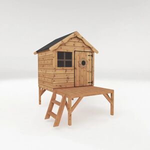 Mercia Garden Products Mercia Snug Playhouse with Tower brown 200.0 H x 190.0 W x 160.0 D cm