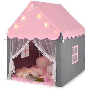 Zoomie Kids Kids Playhouse Tent W/ Washable Mat Star Lights Windows Bottom Zippers Large Indoor & Outdoor Castle Fairy Tent Pink 4 Zoomie Kids Kids Playhouse Tent W/ Washable Mat Star Lights Windows Bottom Zippers Large Indoor & Outdoor Castle Fairy Tent Pink 4