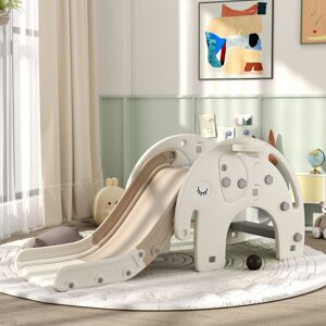 Adelyn Zoomie Kids Slide Cream 75cm H X 163cm W X 57cm D Adelyn Zoomie Kids Slide Cream 75cm H X 163cm W X 57cm D
