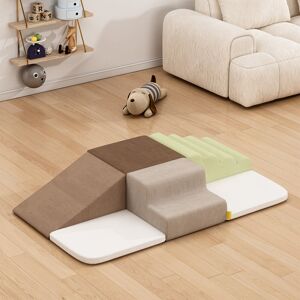 Freeport Park Soft Climber, Foam Climbing Blocks, 6 Pcs Soft Play Toy Grey 24cm H X 140cm W X 78cm D Freeport Park Soft Climber, Foam Climbing Blocks, 6 Pcs Soft Play Toy Grey 24cm H X 140cm W X 78cm D