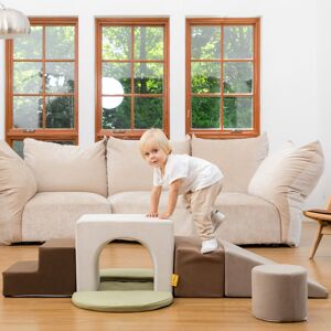 Freeport Park Soft Climber, Foam Climbing Blocks with Tunnel, 7 Pcs Soft Play Grey 40cm H X 195cm W X 110cm D Freeport Park Soft Climber, Foam Climbing Blocks with Tunnel, 7 Pcs Soft Play Grey 40cm H X 195cm W X 110cm D