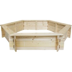 Freeport Park Hexagonal FSC Wood Sand Pit Natural 24cm H X 119cm W X 137cm L Freeport Park Hexagonal FSC Wood Sand Pit Natural 24cm H X 119cm W X 137cm L