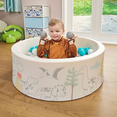 Liberty House Toys Dinosaur Soft Foam Ball Pit White Liberty House Toys Dinosaur Soft Foam Ball Pit White