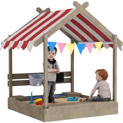 Freeport Park 124cm x 146cm Square Sandbox with Cover Grey 146cm H X 124cm W X 124cm L Freeport Park 124cm x 146cm Square Sandbox with Cover Grey 146cm H X 124cm W X 124cm L
