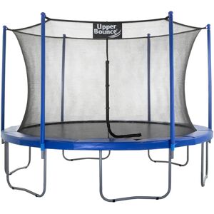 Upper Bounce UpperBounce 12' Large Trampoline and Enclosure Set, Garden Outdoor Trampoline with Safety Net, Mat, Pad blue 8.16 H x 12.0 W x 12.0 D cm