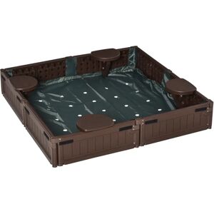 Freeport Park Cleethorpes 123Cm x 21Cm Plastic Square Sandbox brown 21.0 H x 123.0 W cm