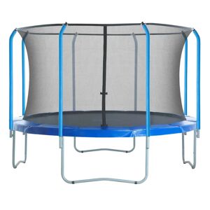 Upper Bounce Trampoline Replacement Enclosure Surround Safety Net for 14ft Frame, Top Metal Ring using 8 Bent Poles black 180.0 H x 427.0 W x 427.0 D cm