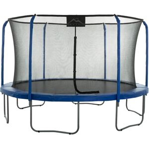 Upper Bounce Skytric 13' Large Trampoline with Top Ring Enclosure Set   Garden Outdoor Trampoline with Safety Net blue 8.66 H x 13.0 W x 13.0 D cm