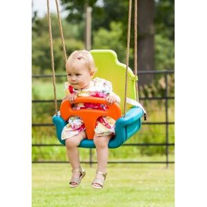 Zoomie Kids Tedrow 3 in 1 Baby Swing blue/green/orange 46.5 H x 45.6 W x 30.0 D cm