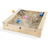 Plum Wooden Square Sand Pit [Natural] brown 23.0 H x 113.0 W x 113.0 D cm