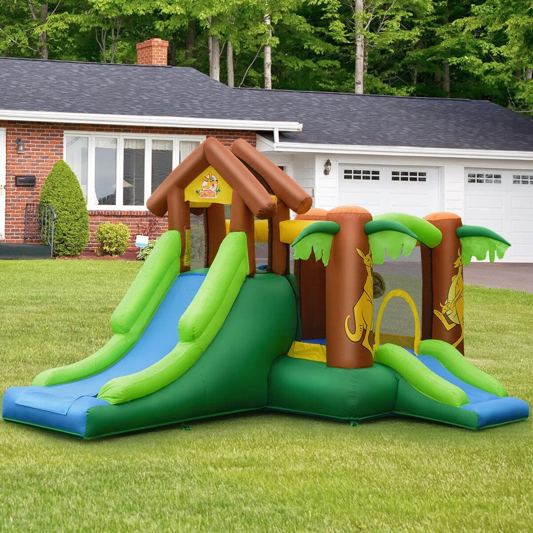 Freeport Park Inflatable Bounce House Slide Bouncy Jumping Castle Climbing Wall W/Air Blower