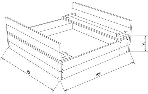 Freeport Park 95cm Rectangular Sandbox with Cover Freeport Park  - Size: Small Freeport Park 95cm Rectangular Sandbox with Cover Freeport Park  - Size: Small