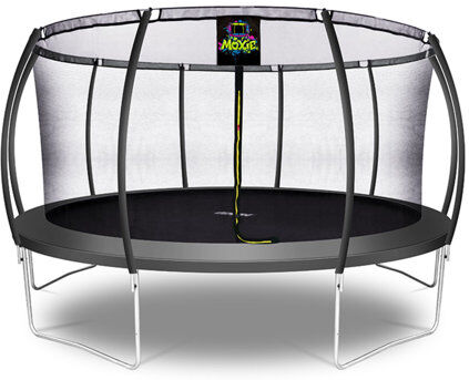 Moxie Pumpkin Shaped 15' Outdoor Backyard Above Ground Trampoline with Safety Enclosure Moxie Pad Colour: Black  - Size: 7cm H X 48cm W X 48cm D Moxie Pumpkin Shaped 15' Outdoor Backyard Above Ground Trampoline with Safety Enclosure Moxie Pad Colour: Black  - Size: 7cm H X 48cm W X 48cm D