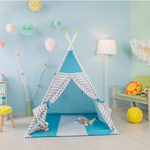 Zoomie Kids Clintonville Play Tent Zoomie Kids Colour: Blue  - Size: Single (3') Zoomie Kids Clintonville Play Tent Zoomie Kids Colour: Blue  - Size: Single (3')