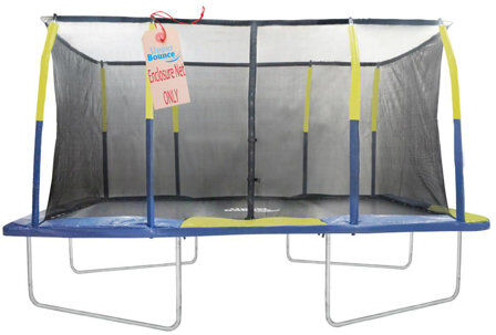Upper Bounce 218cm Rectangle Trampoline Net using 8 Poles Upper Bounce  - Size: 216cm H X 1cm W Upper Bounce 218cm Rectangle Trampoline Net using 8 Poles Upper Bounce  - Size: 216cm H X 1cm W