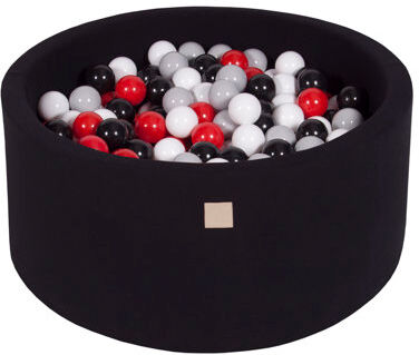Mack + Milo Ball Pit Mack + Milo Colour: Black Pool with Grey/Black/White/Red Balls, Size: 40cm H x 90cm W x 90cm D  - Size: 30cm H x 90cm W x 90cm D Mack + Milo Ball Pit Mack + Milo Colour: Black Pool with Grey/Black/White/Red Balls, Size: 40cm H x 90cm W x 90cm D  - Size: 30cm H x 90cm W x 90cm D