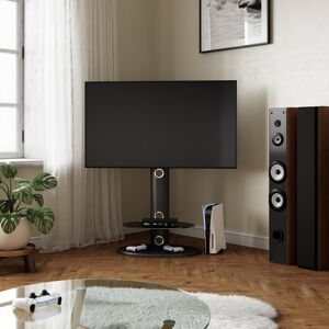 Voshell Symple Stuff Black Swivel Floor Stand Mount Greater than 50" Plasma/LCD/LED Screens with Shelving, Holds up to 40 kg. Black 116.3cm H X 72.5cm W Voshell Symple Stuff Black Swivel Floor Stand Mount Greater than 50" Plasma/LCD/LED Screens with Shelving, Holds up to 40 kg. Black 116.3cm H X 72.5cm W