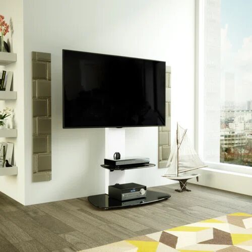 Latitude Run Sissinnguaq Floor Stand Mount for 32"- 65" Latitude Run Colour: White/Black 28cm H X 40cm W X 150cm D Latitude Run Sissinnguaq Floor Stand Mount for 32"- 65" Latitude Run Colour: White/Black 28cm H X 40cm W X 150cm D