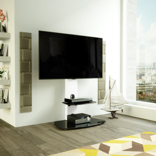 Latitude Run Sissinnguaq Floor Stand Mount for 32"- 65" Latitude Run Colour: White/Black 60cm H X 54cm W X 37cm D Latitude Run Sissinnguaq Floor Stand Mount for 32"- 65" Latitude Run Colour: White/Black 60cm H X 54cm W X 37cm D