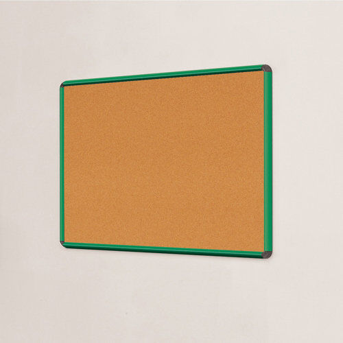 Symple Stuff Wall Mounted Bulletin Board Symple Stuff Size: 45cm H x 60cm W, Frame Finish: Green  - Size: 45cm H x 60cm W Symple Stuff Wall Mounted Bulletin Board Symple Stuff Size: 45cm H x 60cm W, Frame Finish: Green  - Size: 45cm H x 60cm W