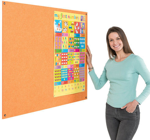 Symple Stuff Wall Mounted Reversible Bulletin Board Symple Stuff Size: 120cm H x 240cm W, Colour: Orange  - Size: 120cm H x 120cm W Symple Stuff Wall Mounted Reversible Bulletin Board Symple Stuff Size: 120cm H x 240cm W, Colour: Orange  - Size: 120cm H x 120cm W