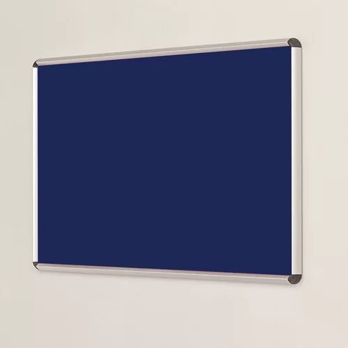 Symple Stuff Wall Mounted Bulletin Board Symple Stuff Size: 60cm H x 45cm W, Frame Finish: Aluminium, Colour: Ink Navy  - Size: