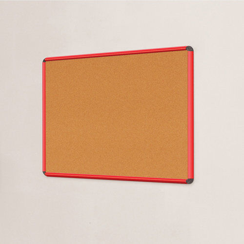 Symple Stuff Wall Mounted Bulletin Board Symple Stuff Size: 120cm H x 240cm W, Frame Finish: Red  - Size: 120cm H x 180cm W Symple Stuff Wall Mounted Bulletin Board Symple Stuff Size: 120cm H x 240cm W, Frame Finish: Red  - Size: 120cm H x 180cm W