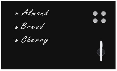 Symple Stuff Wall Mounted Magnetic Glass Board Symple Stuff Colour: Black, Size: 60cm H x 100cm L  - Size: 15cm H X 59cm W Symple Stuff Wall Mounted Magnetic Glass Board Symple Stuff Colour: Black, Size: 60cm H x 100cm L  - Size: 15cm H X 59cm W