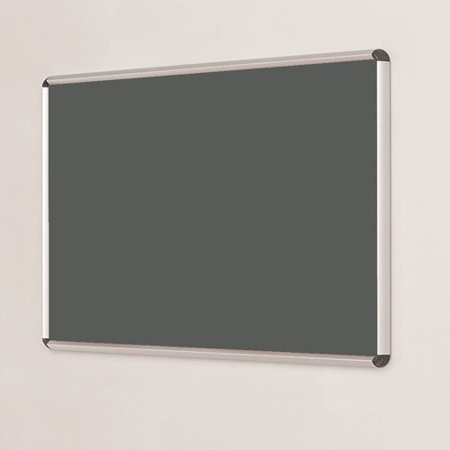 Symple Stuff Wall Mounted Bulletin Board Symple Stuff Size: 120cm H x 240cm W, Frame Finish: Blue, Colour: Gunmetal  - Size: 120cm H x 240cm W Symple Stuff Wall Mounted Bulletin Board Symple Stuff Size: 120cm H x 240cm W, Frame Finish: Blue, Colour: Gunmetal  - Size: 120cm H x 240cm W