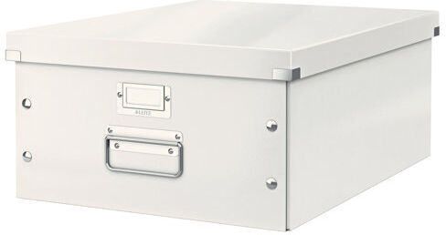 Leitz Wow Click and Store Cardboard Box (Set of 2) Leitz Colour: White, Size: 36.9cm H x 20cm W x 48.2cm D  - Size: 61cm H x 61cm W x 20cm D Leitz Wow Click and Store Cardboard Box (Set of 2) Leitz Colour: White, Size: 36.9cm H x 20cm W x 48.2cm D  - Size: 61cm H x 61cm W x 20cm D