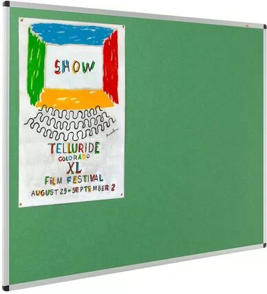 Symple Stuff Aluminium Framed Resist-a-Flame Bulletin Board Symple Stuff Size: 120cm H x 180cm W, Finish: Green  - Size: 120cm H x 150cm W