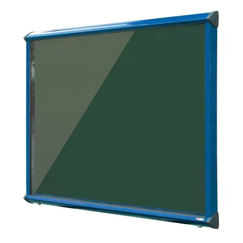 Symple Stuff Exterior Wall Mounted Bulletin Board Symple Stuff Size: 57cm H x 71.2cm W, Frame Finish: Blue, Colour: Cork  - Size: 57cm H x 71.2cm W