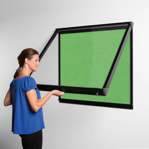 Symple Stuff Exterior Wall Mounted Bulletin Board Symple Stuff Size: 105cm H x 101.2cm W, Frame Finish: Black, Colour: Apple Green  - Size: 105cm H x 75.2cm W Symple Stuff Exterior Wall Mounted Bulletin Board Symple Stuff Size: 105cm H x 101.2cm W, Frame Finish: Black, Colour: Apple Green  - Size: 105cm H x 75.2cm W