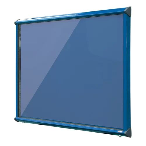 Symple Stuff Exterior Wall Mounted Bulletin Board Symple Stuff Size: 57cm H x 71.2cm W, Frame Finish: Blue, Colour: Blueberry  - Size: 57cm H x 71.2cm W