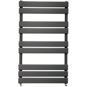 Belfry Bathroom Flat Panel Heated Towel Rail Radiator Bathroom Warmer Anthracite 100cm H x 60cm W x 6.2cm D