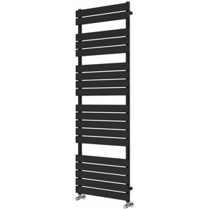 Belfry Bathroom Bathroom Flat Panel Heated Towel Rail Radiator Warmer Black 180cm H x 60cm W x 6.2cm D