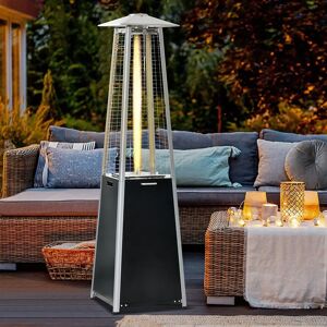 HOMCOM Hartford Outdoor Gas Patio Heater Freestanding Propane Heater black 190.0 H x 50.0 W x 50.0 D cm