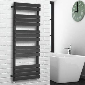 Belfry Bathroom Bathroom Flat Panel Heated Towel Rail Radiator Warmer Anthracite 160cm H x 45cm W x 6.2cm D