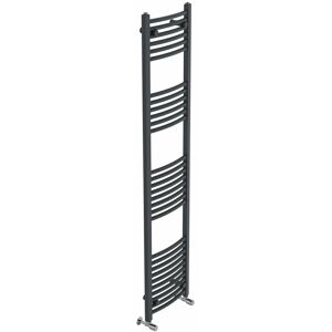 Belfry Heating Cano Curved Heated Towel Rail Radiator Bathroom Ladder Warmer Dark Grey 180cm H x 40cm W x 4.5cm D