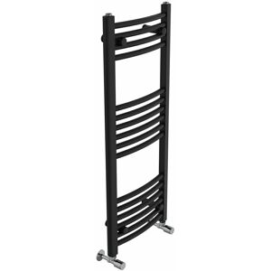 Belfry Heating Cano Curved Heated Towel Rail Radiator Bathroom Ladder Warmer Black 100cm H x 40cm W x 4.5cm D