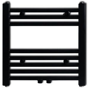 Belfry Heating Waylon Vertical Flat Panel Towel Rail Black 480mm H x 480mm W x 2.2mm D