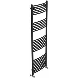 Belfry Heating Cano Curved Heated Towel Rail Radiator Bathroom Ladder Warmer Black 180cm H x 60cm W x 5.6cm D
