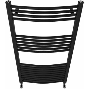 Belfry Heating Cano Curved Heated Towel Rail Radiator Bathroom Ladder Warmer Black 120cm H x 60cm W x 5.6cm D