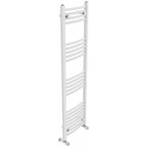 Belfry Heating Cano Curved Heated Towel Rail Radiator Bathroom Ladder Warmer White 140cm H x 40cm W x 4.5cm D